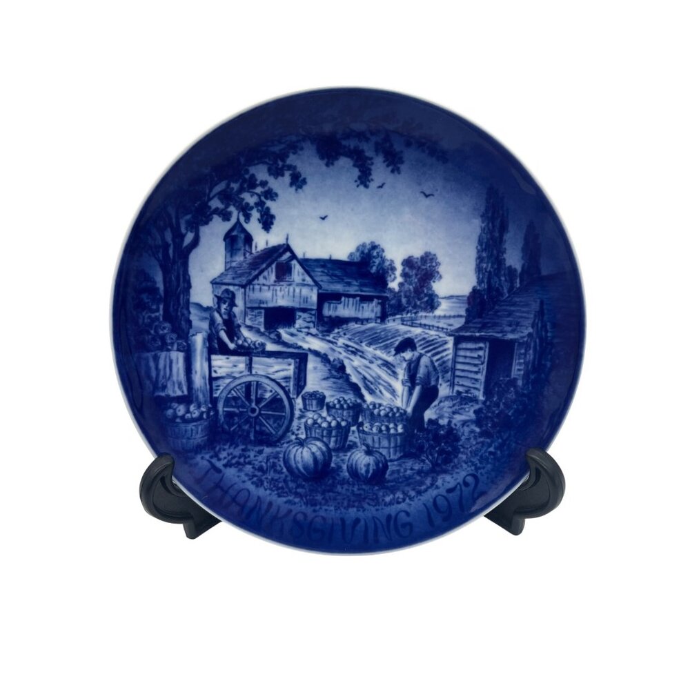1972 Thanksgiving Plate by Bareuther Bavaria Harvest 7.75" Germany